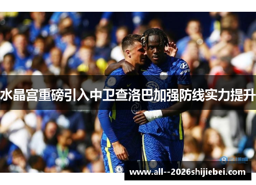 水晶宫重磅引入中卫查洛巴加强防线实力提升
